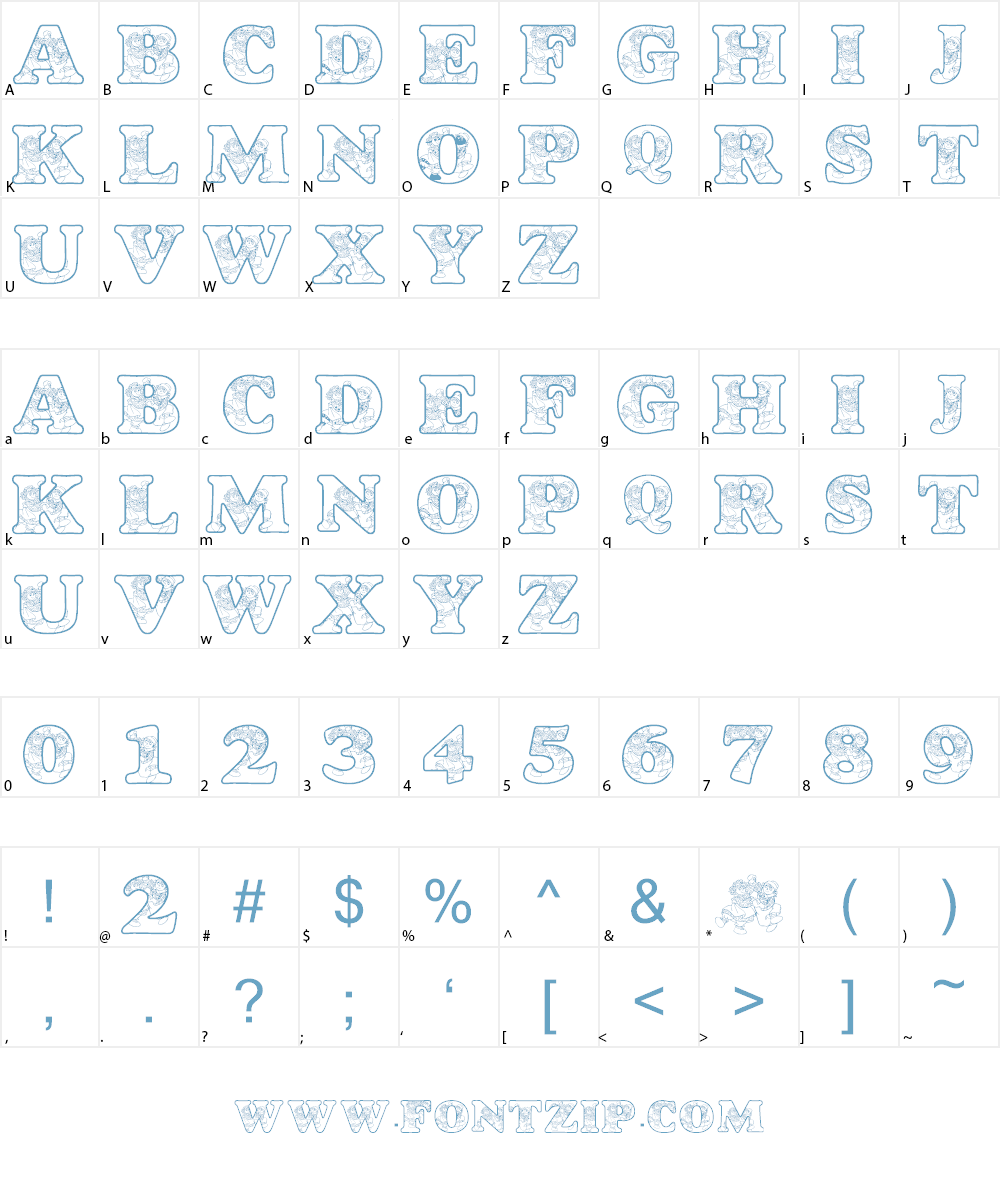 LMS Dancing Rag Dolls Font Character